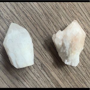 Two Piece Raw Candle Quartz Healing Crystals